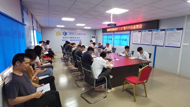 分公司党支部书记、副总经理胡海云深刻牛湾岛项目宣贯《“三力”提升行动》；平ㄊ 摄建图）.jpg